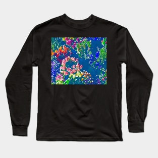 Abstract multicolor floral pattern Long Sleeve T-Shirt